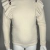 T SHIRT STRASS BEIGE MANCHES LONGUES