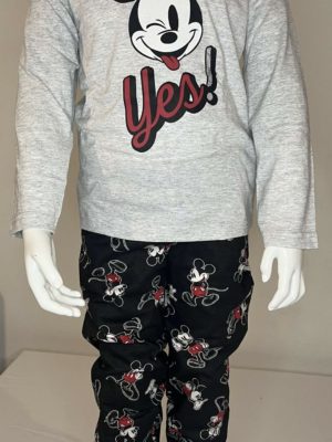 PIJAMA DISNEY MICKEY NOIR ET GRIS 
