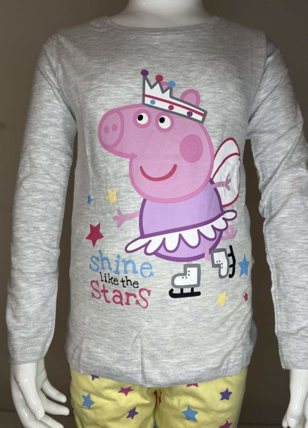 PHOTO 2 PIJAMA PEPPA PIG GRIS ET JAUNE
