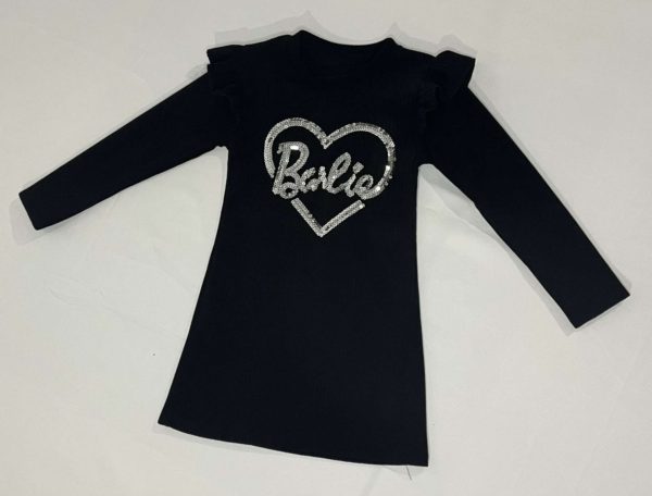 PHOTO 2 ROBES BARBIE BLEUES ET NOIRES