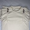 T SHIRT STRASS BEIGE MANCHES LONGUES