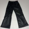 PANTALON CARGO SIMILI CUIR NOIR