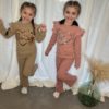 ENSEMBLE BARBIE BEIGE ET ROSE
