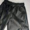 PANTALON CARGO SIMILI CUIR NOIR