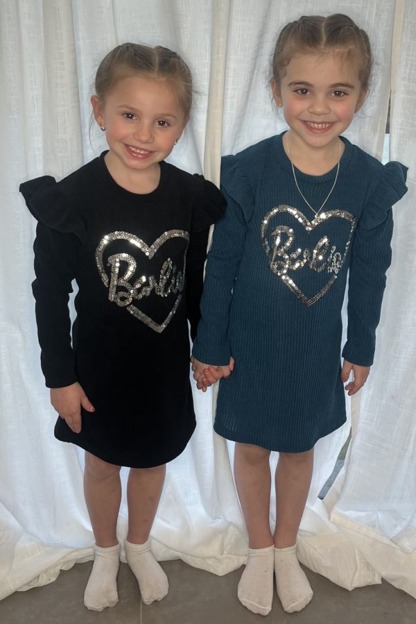 PHOTO 5 ROBES BARBIE BLEUES ET NOIRES