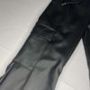 PANTALON CARGO SIMILI CUIR NOIR