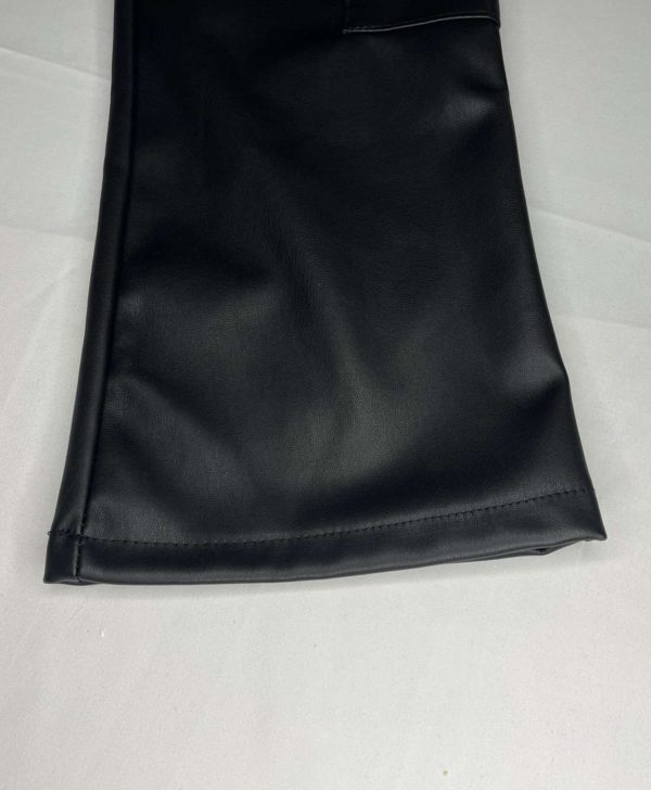 PHOTO 6 PANTALON CARGO SIMILI CUIR NOIR